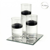 Eastland Square Mirror and Cylinder Vase Centerpiece with Richland 3" Floating Candles Set of 7 - thumbnail number 8