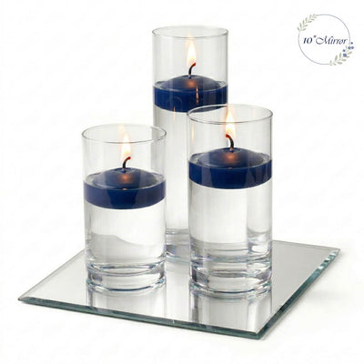 Eastland Square Mirror and Cylinder Vase Centerpiece with Richland 3" Floating Candles Set of 7 - thumbnail number 25