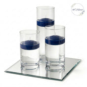 Eastland Square Mirror and Cylinder Vase Centerpiece with Richland 3" Floating Candles Set of 84 - thumbnail number 24