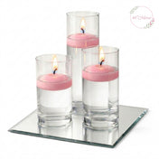 Eastland Square Mirror and Cylinder Vase Centerpiece with Richland 3" Floating Candles Set of 84 - thumbnail number 67