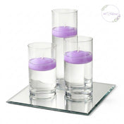 Eastland Square Mirror and Cylinder Vase Centerpiece with Richland 3" Floating Candles Set of 84 - thumbnail number 59