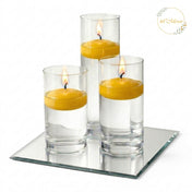 Eastland Square Mirror and Cylinder Vase Centerpiece with Richland 3" Floating Candles Set of 7 - thumbnail number 53
