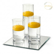 Eastland Square Mirror and Cylinder Vase Centerpiece with Richland 3" Floating Candles Set of 7 - thumbnail number 52
