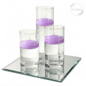 Eastland Square Mirror and Cylinder Vase Centerpiece with Richland 3" Floating Candles Set of 84 - thumbnail number 61