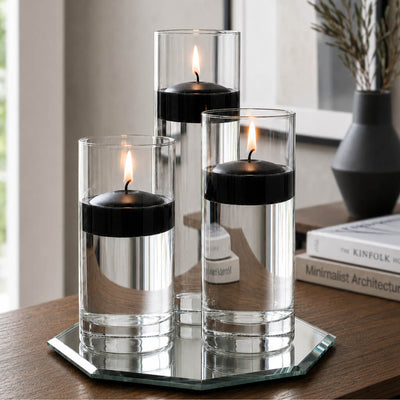 Eastland Octagon Mirror and Cylinder Vase Centerpiece Set of 4 - 12" Mirror - thumbnail number 9