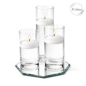 Eastland Octagon Mirror and Cylinder Vase Centerpiece Set of 4 - 8" Mirror - thumbnail number 5