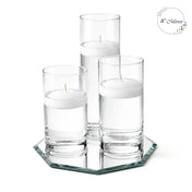 Eastland Octagon Mirror and Cylinder Vase Centerpiece Set of 4 - 8" Mirror - thumbnail number 4