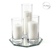 Eastland Octagon Mirror and Cylinder Vase Centerpiece Set of 4 - 8" Mirror - thumbnail number 2