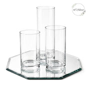 Eastland Octagon Mirror and Cylinder Vase Centerpiece Set of 4 - 12" Mirror - thumbnail number 1