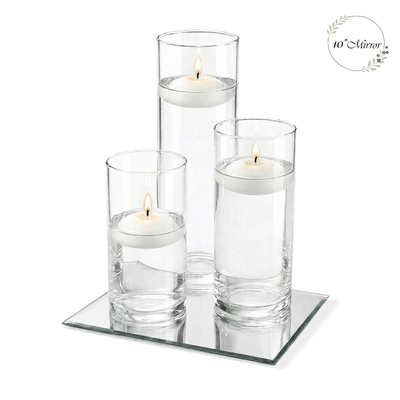 Eastland Square Mirror and Cylinder Vase Centerpiece Set of 4 - 10" - thumbnail number 5
