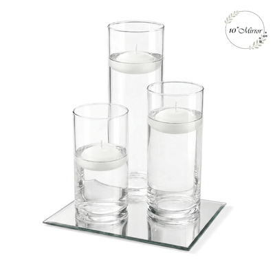 Eastland Square Mirror and Cylinder Vase Centerpiece Set of 4 - 10" - thumbnail number 4