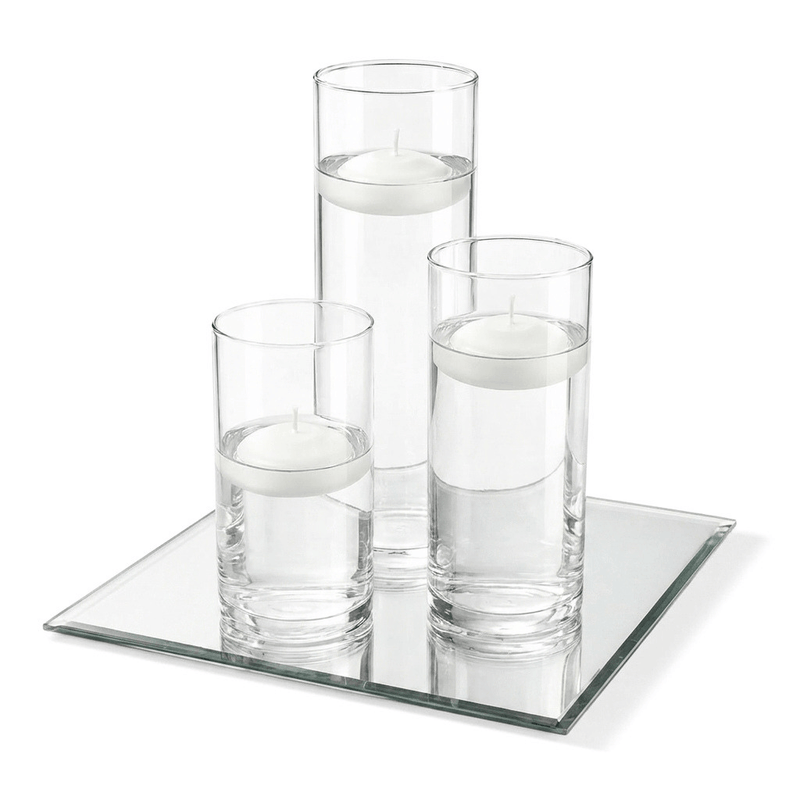 Eastland Square Mirror and Cylinder Vase Centerpiece Set of 4 - 12" - thumbnail number 4