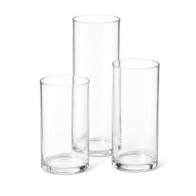Eastland Cylinder Floating Candle Holders 7.5" , 9" & 10.5" Set of 36