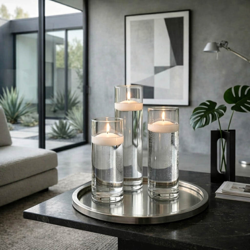 Richland Floating Candles & Sloan Cylinder Vases Set of 3 - thumbnail number 13
