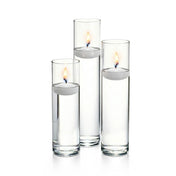 Richland Floating Candles & Sloan Cylinder Vases Set of 3 - White - thumbnail number 2