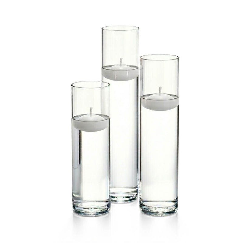 Richland Floating Candles & Sloan Cylinder Vases Set of 3 - thumbnail number 1