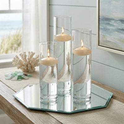 Richland Floating Candles & Sloan Cylinder Vases Set of 3 - Ivory - thumbnail number 7