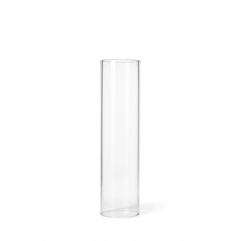 A single 4" x 16" chimney glass candle shade cylinder isolated on a white background - thumbnail number 1