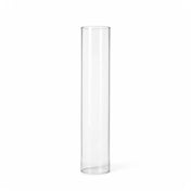 A single 4" x 18" chimney glass candle shade cylinder isolated on a white background - thumbnail number 1