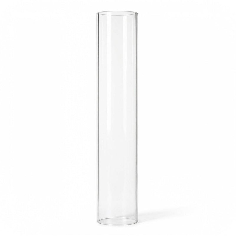 A single 4"x20" chimney glass candle shade cylinder isolated on a solid white background - thumbnail number 1