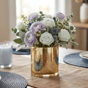 Richland Gold Mercury Glass Cylinder Vase 5" x 5" - thumbnail number 6