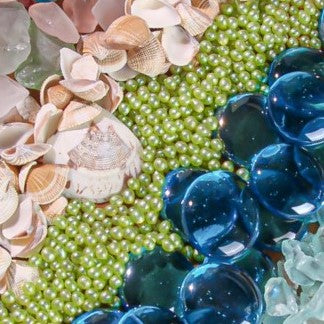 Richland Glass Pearl Vase Filler – Green Set of 24