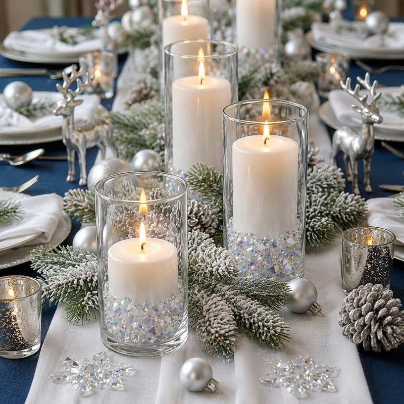 4000 Pcs Acrylic Diamond Vase Fillers Iridescent 3mm, 6mm, 10mm - Shimmering Table Scatters & DIY Craft Beads for Weddings - thumbnail number 3