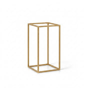 12-inch gold rectangular metal geometric column flower stand - thumbnail number 1
