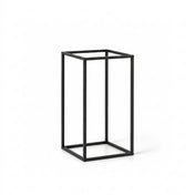 12 inch black metal rectangular display stand on a white background - thumbnail number 1
