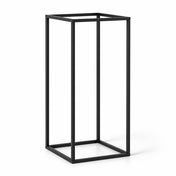 24 inch black metal rectangular display stand on a white background - thumbnail number 1