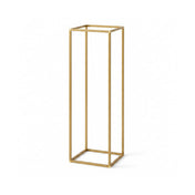 32-inch gold rectangular metal geometric column flower stand - thumbnail number 1