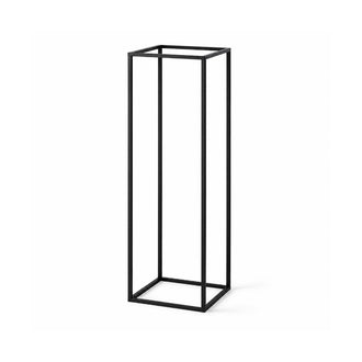 Matte Black 32" Rectangular Metal Flower Stands – 2-Pack Geometric Column Frames for Stylish Tablescapes
