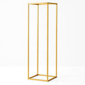 40" Gold Rectangular Metal Flower Stands – 2-Pack Geometric Column Frames for Stylish Flower Displays - thumbnail number 1