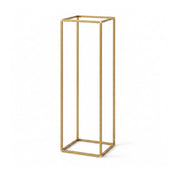 40-inch gold rectangular metal geometric column flower stand - thumbnail number 1