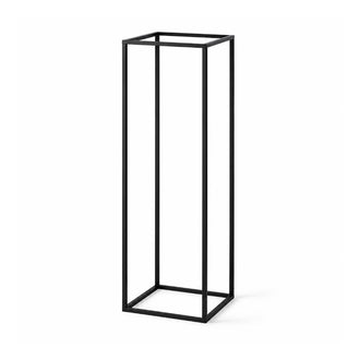 Matte Black 40" Rectangular Metal Flower Stands – 2-Pack Geometric Column Frames for Stylish Tablescapes