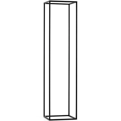 Matte Black 48" Rectangular Metal Flower Stands – 2-Pack Geometric Column Frames for Stylish Tablescapes