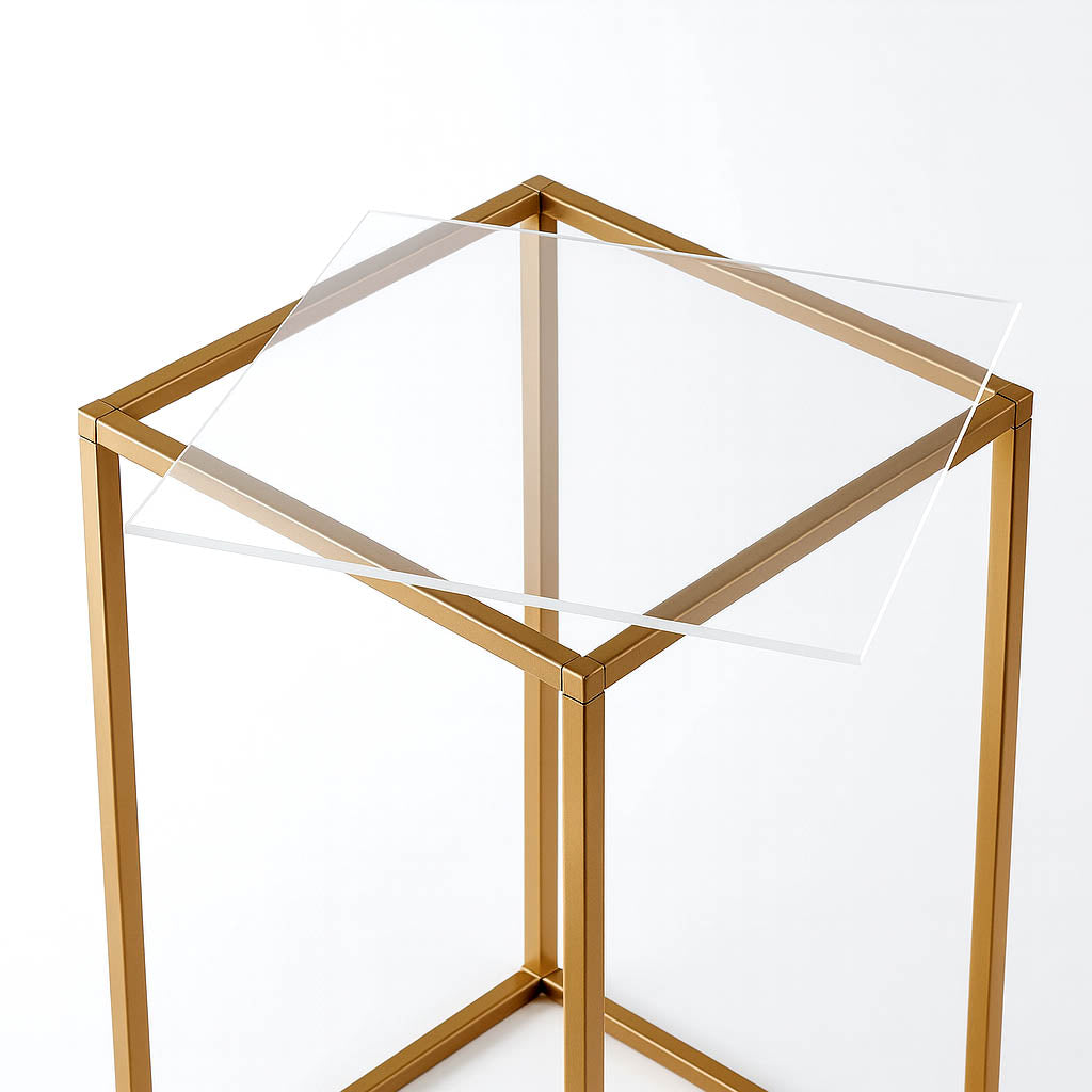 8" Square Clear Acrylic Plexiglass Sheets – 2-Pack 3mm Thick Top Plates with Film Protection