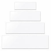 Four rectangular white acrylic sheets of varying sizes stacked vertically - thumbnail number 2