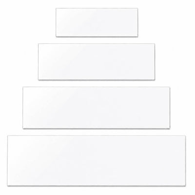 Four rectangular white acrylic sheets of varying sizes stacked vertically - thumbnail number 2