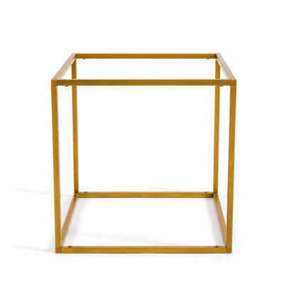 Gold square geometric metal frame flower stand for wedding centerpiece display - thumbnail number 2