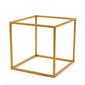 Gold square geometric metal frame flower stand for wedding centerpiece display - thumbnail number 1