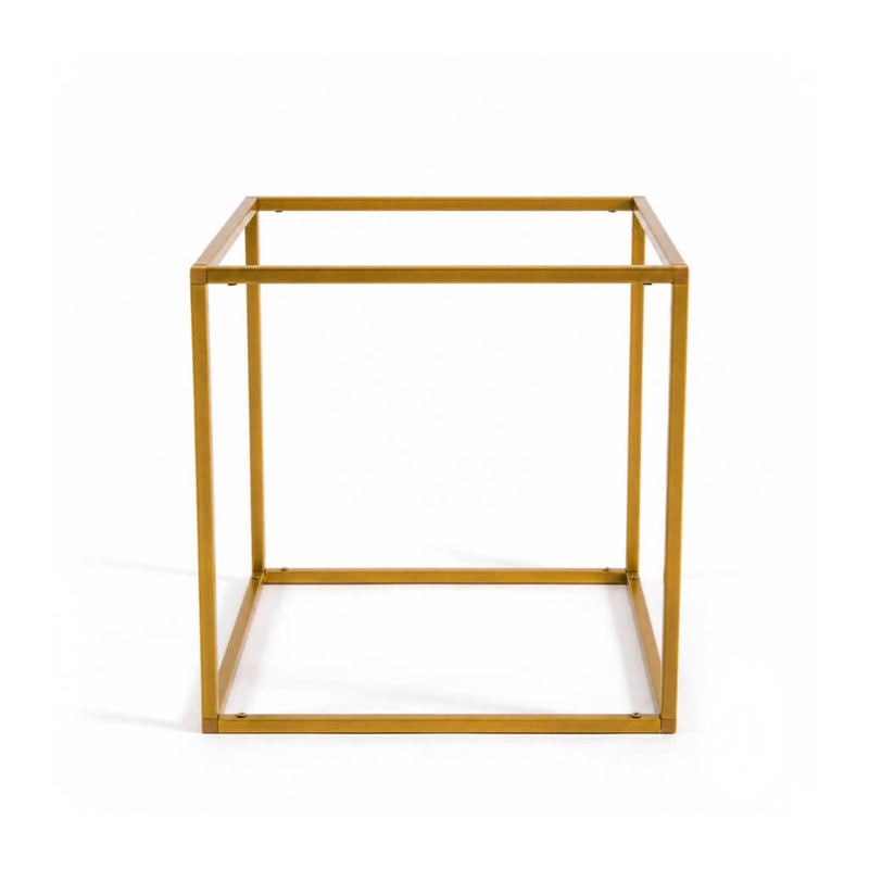 Set of 2 Gold Metal Flower Stands 8" – Square Geometric Frame for Wedding Centerpiece Display - thumbnail number 2