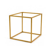 Set of 2 Gold Metal Flower Stands 8" – Square Geometric Frame for Wedding Centerpiece Display - thumbnail number 1