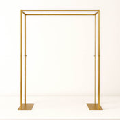 Adjustable 48" Gold Metal Flower Arch Stand – Over-the-Table Frame for Wedding Décor - thumbnail number 1