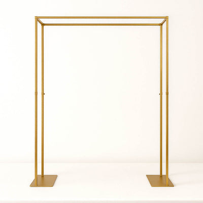 Adjustable 48" Gold Metal Flower Arch Stand – Over-the-Table Frame for Wedding Décor