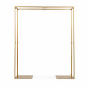 Gold metal over-the-table arch stand with flat base plates - thumbnail number 1