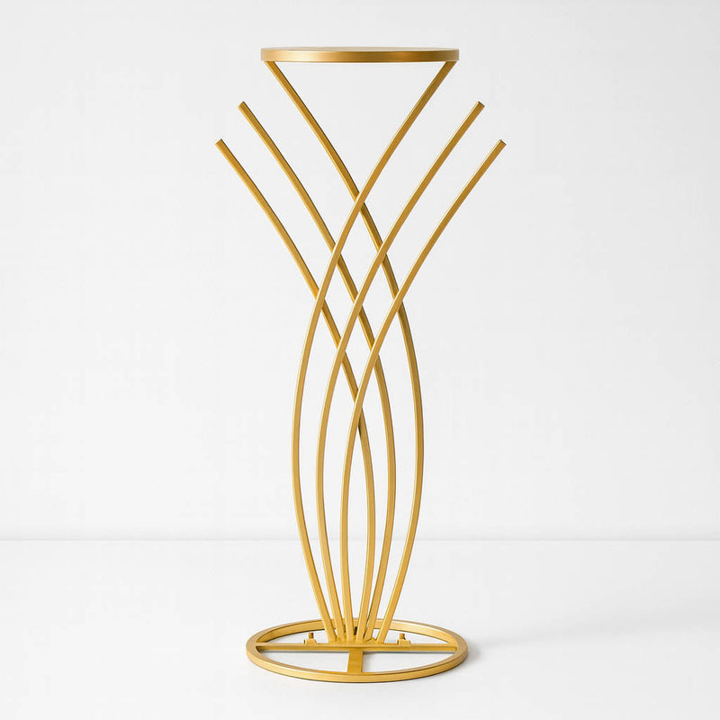 Mermaid Tail Design Gold Metal Flower Frame 4ft – Table Centerpiece Wedding Floral Display Stand - thumbnail number 1
