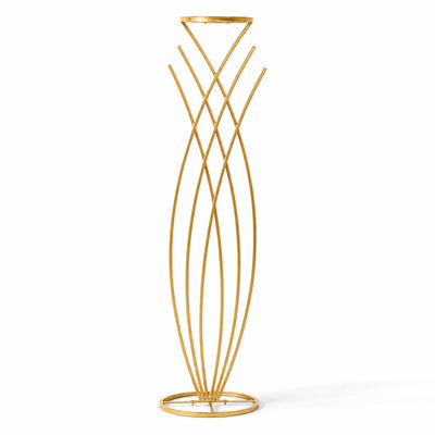 Gold metal mermaid tail flower stand on a white background - thumbnail number 1