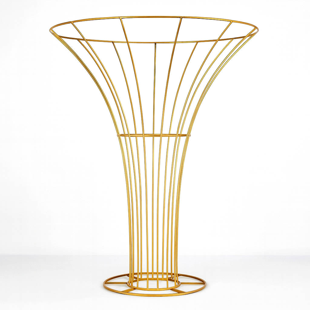 6.5ft Tall Gold Metal Blossom Tree Frame – Floor Standing Wedding Floral Display Stand