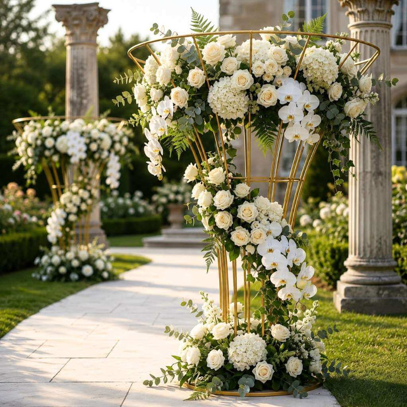 6.5ft Tall Gold Metal Blossom Tree Frame – Floor Standing Wedding Floral Display Stand - thumbnail number 5